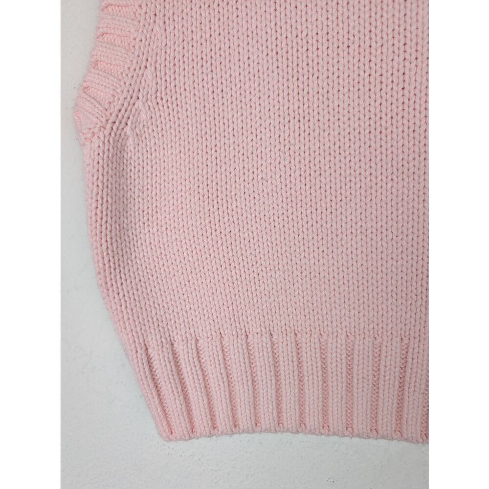 Zara Sweater Vest Chunky Knit Cropped Barbie 90s Y2K Cottagecore Pink Size S - Picture 3 of 10